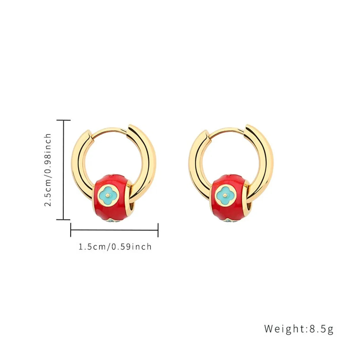 Casual Simple Style Classic Style Heart Shape Eye Flower Stainless Steel Titanium Steel Plating Inlay Resin Zircon Gold Plated Bracelets Earrings