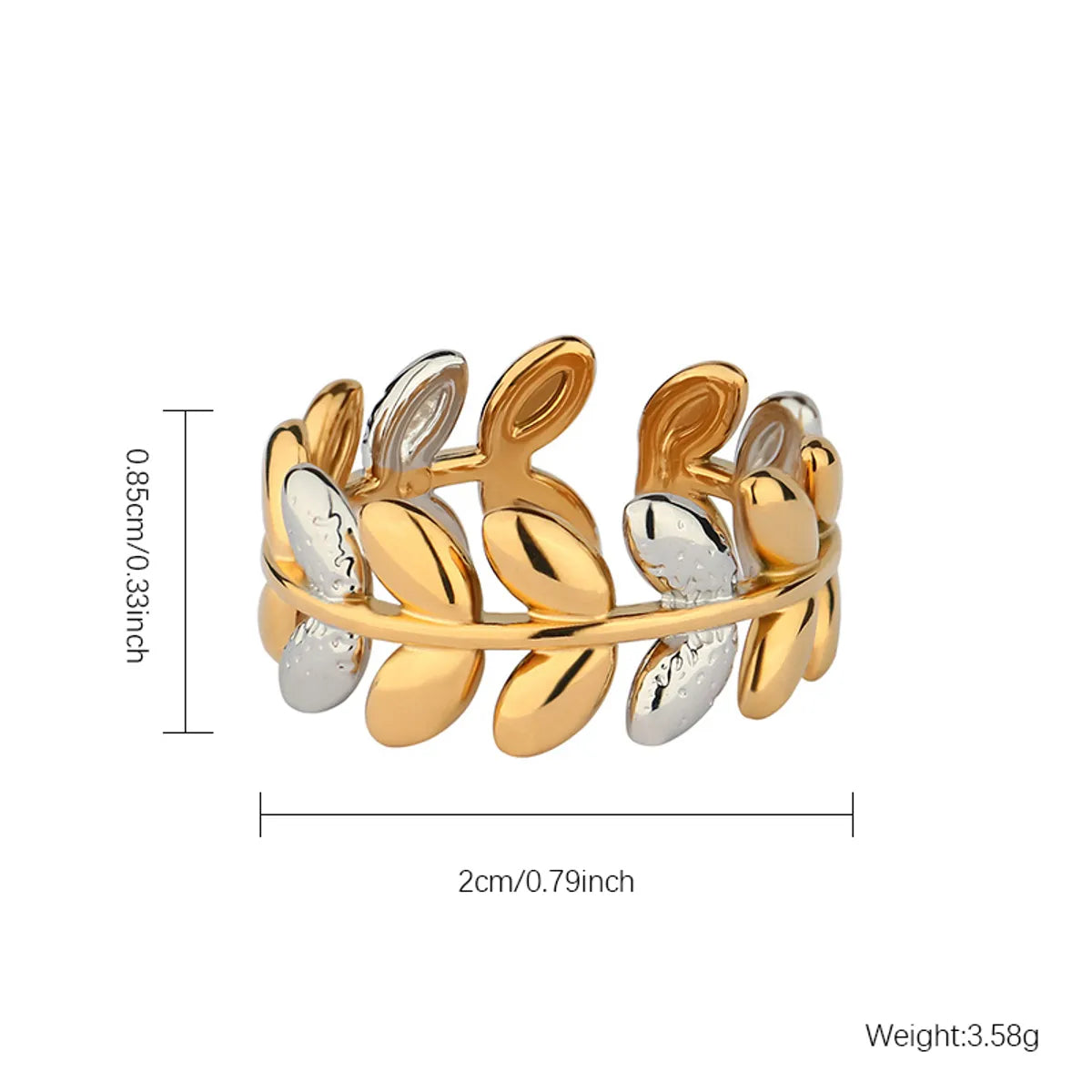 Casual Simple Style Classic Style Leaf Dog Star Stainless Steel Titanium Steel Plating Gold Plated Rings Necklace