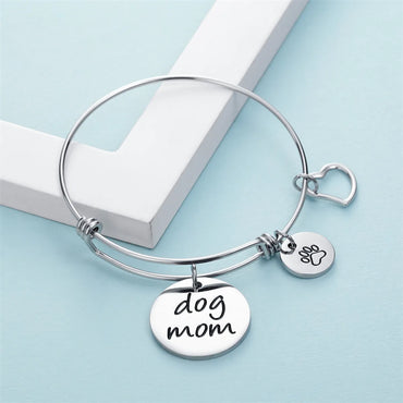 Casual Simple Style Classic Style Letter Stainless Steel Titanium Steel Polishing Bangle