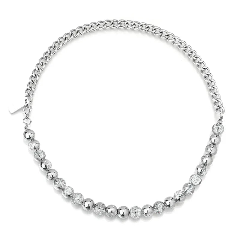 Casual Simple Style Classic Style Round 304 Stainless Steel Beaded Unisex Necklace