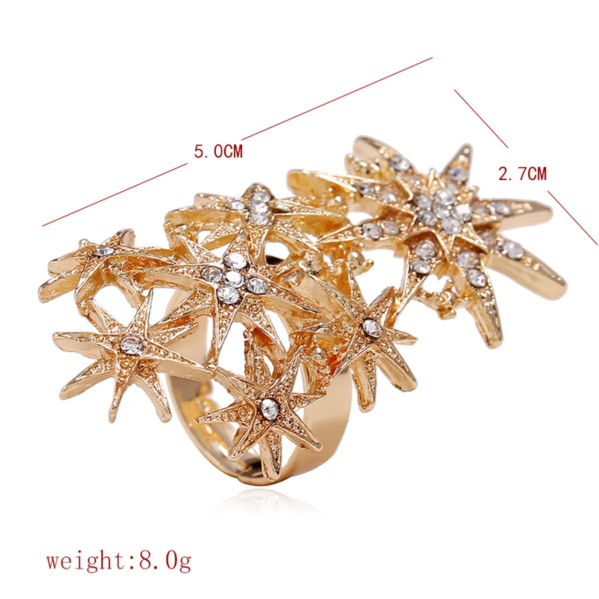 Casual Simple Style Classic Style Solid Color Alloy Inlay Rhinestones Women'S Rings