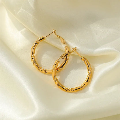 Wholesale Jewelry Casual Simple Style Classic Style Solid Color Stainless Steel Gold Plated Polishing Plating Jewelry Set