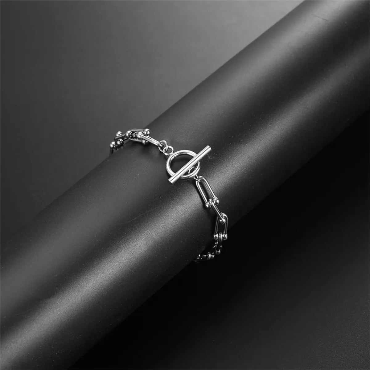 Casual Simple Style Classic Style Solid Color Stainless Steel Titanium Steel Polishing Plating Gold Plated Bracelets