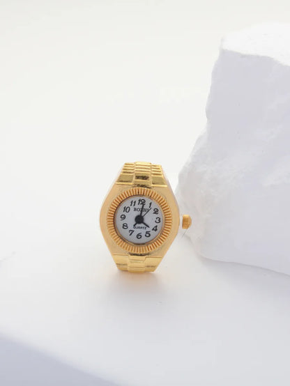 Wholesale Jewelry Casual Simple Style Clock Alloy Plating Open Rings Rings