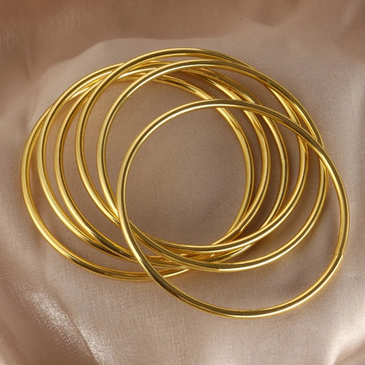 Casual Simple Style Commute Circle 18K Gold Plated Iron Wholesale Bangle