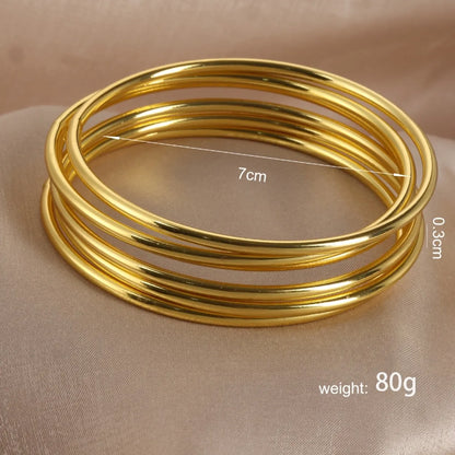 Casual Simple Style Commute Circle 18K Gold Plated Iron Wholesale Bangle