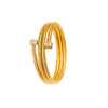 Casual Simple Style Commute Circle Round 304 Stainless Steel 18K Gold Plated Rhinestones Bangle In Bulk