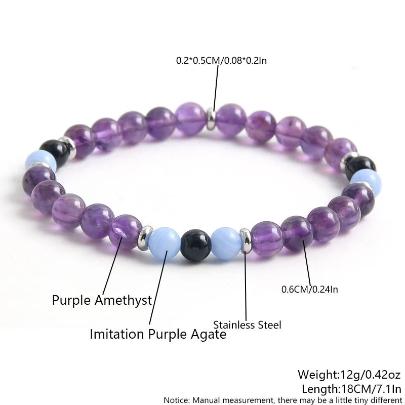 Casual Simple Style Commute Color Block 304 Stainless Steel Natural Stone Wholesale Bracelets