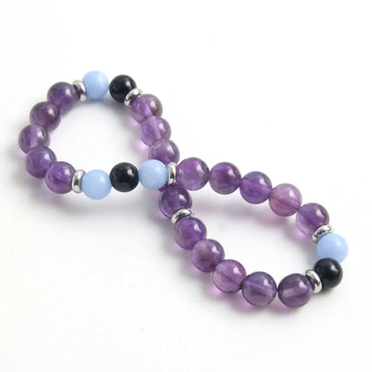 Casual Simple Style Commute Color Block 304 Stainless Steel Natural Stone Wholesale Bracelets