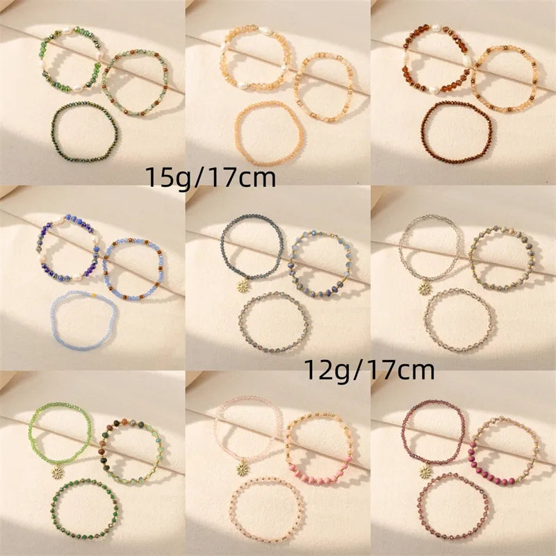 Casual Simple Style Commute Geometric CCB Artificial Crystal Alloy Wholesale Bracelets