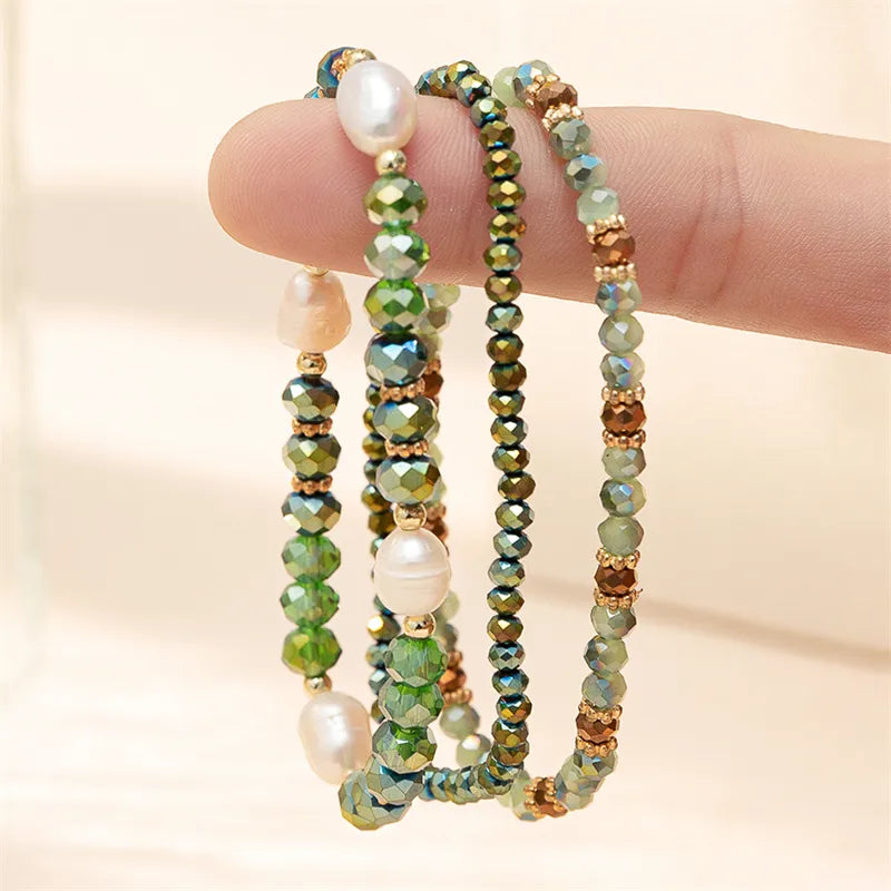 Casual Simple Style Commute Geometric CCB Artificial Crystal Alloy Wholesale Bracelets