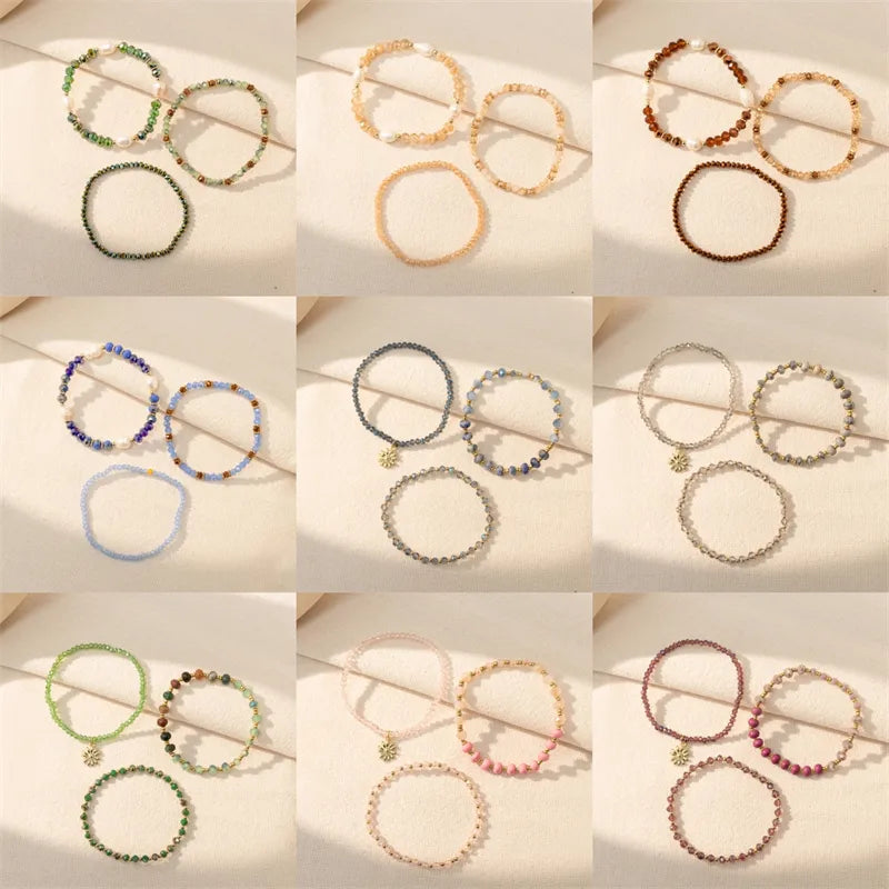 Casual Simple Style Commute Geometric CCB Artificial Crystal Alloy Wholesale Bracelets