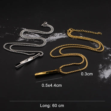 Casual Simple Style Commute Geometric Stainless Steel Twist Polishing 18K Gold Plated Unisex Pendant Necklace