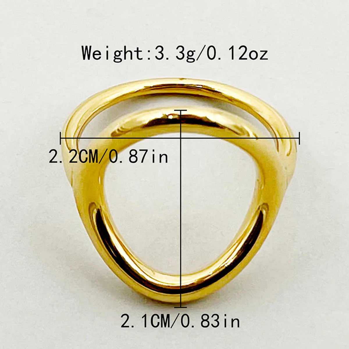 Casual Simple Style Commute Solid Color Stainless Steel Plating Gold Plated Rings