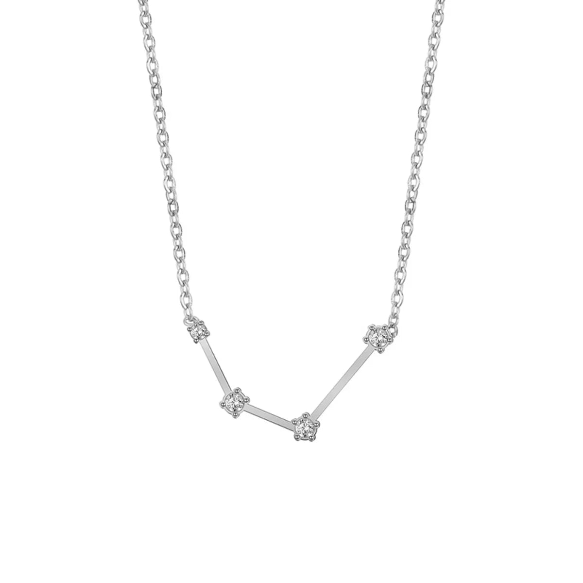 Casual Simple Style Constellation Stainless Steel Titanium Steel Plating Inlay Zircon Necklace