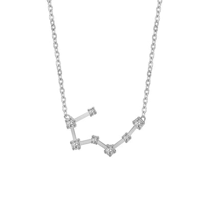 Casual Simple Style Constellation Stainless Steel Titanium Steel Plating Inlay Zircon Necklace