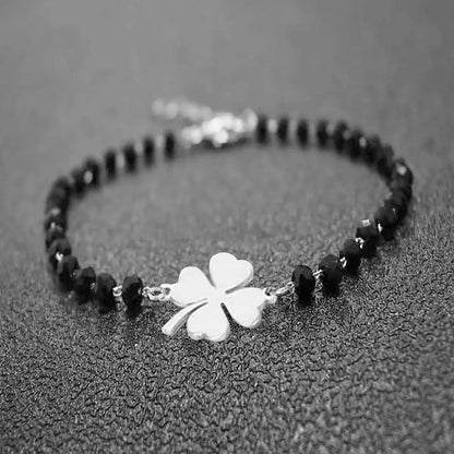 Casual Simple Style Cross Four Leaf Clover Star Alloy Beaded Plating Unisex Bracelets