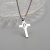 Casual Simple Style Cross Letter 304 Stainless Steel Titanium Steel Unisex Pendant Necklace