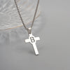 Casual Simple Style Cross Letter 304 Stainless Steel Titanium Steel Unisex Pendant Necklace