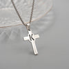 Casual Simple Style Cross Letter 304 Stainless Steel Titanium Steel Unisex Pendant Necklace