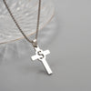 Casual Simple Style Cross Letter 304 Stainless Steel Titanium Steel Unisex Pendant Necklace