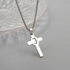 Casual Simple Style Cross Letter 304 Stainless Steel Titanium Steel Unisex Pendant Necklace