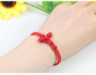 Casual Simple Style Cross Rope Beaded Braid Unisex Bracelets