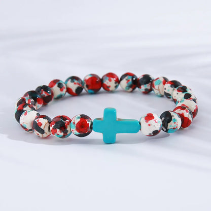 Casual Simple Style Cross Turquoise Wholesale Bracelets