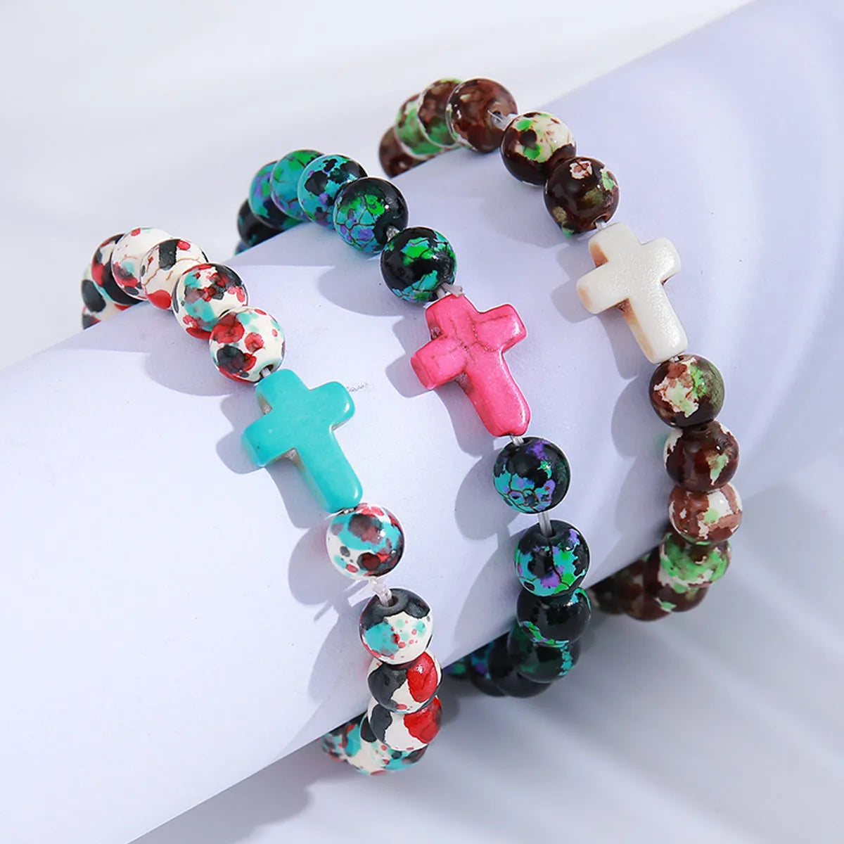 Casual Simple Style Cross Turquoise Wholesale Bracelets