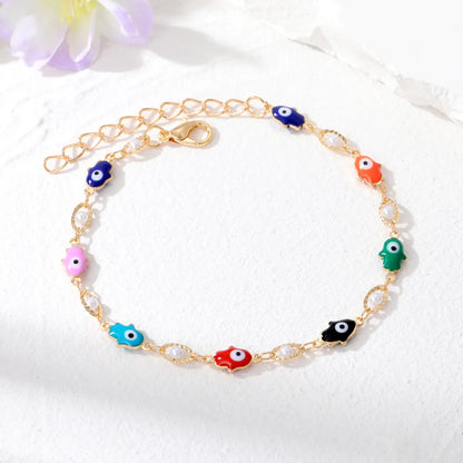 Casual Simple Style Devil's Eye Alloy Wholesale Bracelets