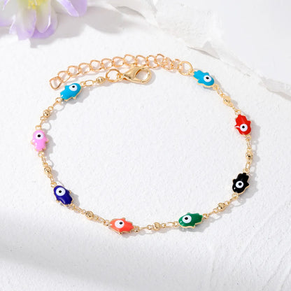 Casual Simple Style Devil's Eye Alloy Wholesale Bracelets