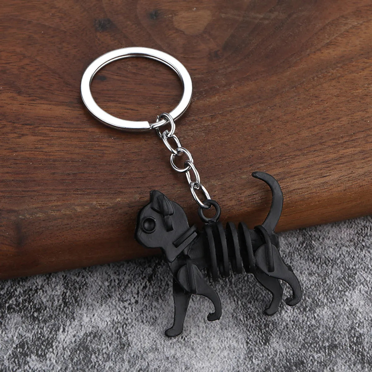 Casual Simple Style Dinosaur Cat Alloy Iron Polishing Plating White Gold Plated Bag Pendant Keychain