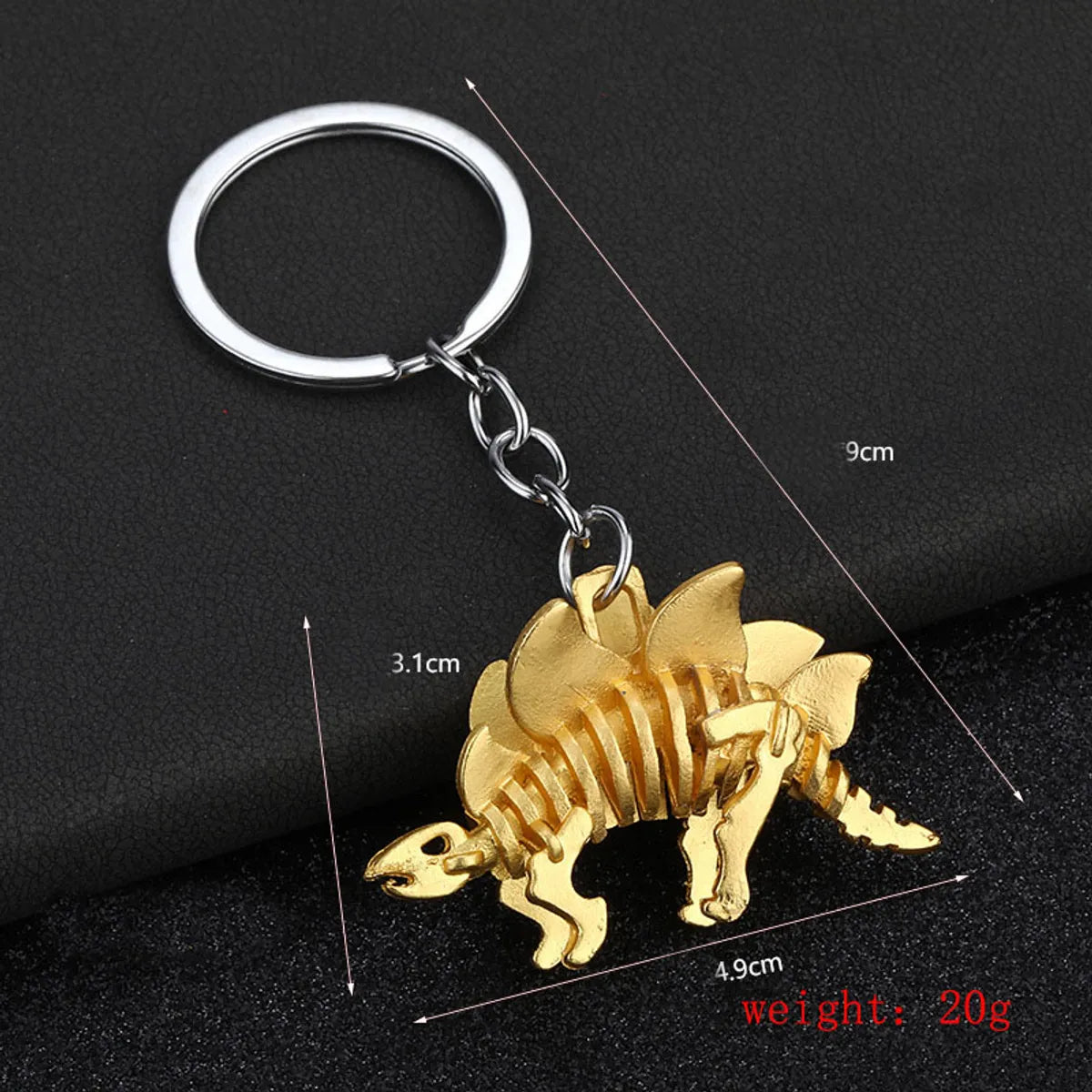 Casual Simple Style Dinosaur Cat Alloy Iron Polishing Plating White Gold Plated Bag Pendant Keychain