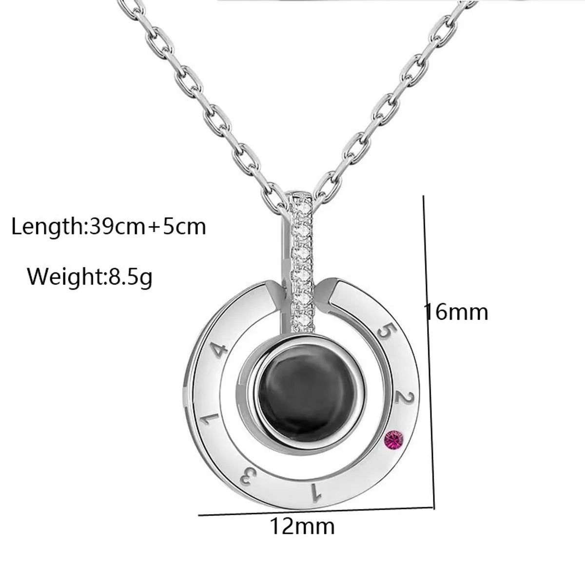 Casual Simple Style Envelope Stainless Steel Plating Inlay Zircon Pendant Necklace