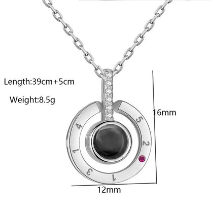 Casual Simple Style Envelope Stainless Steel Plating Inlay Zircon Pendant Necklace