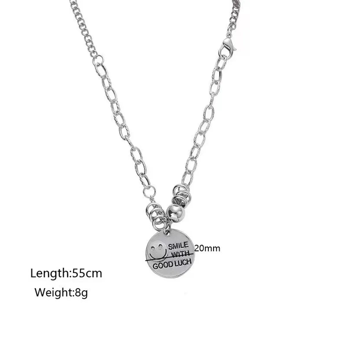 Casual Simple Style Envelope Stainless Steel Plating Inlay Zircon Pendant Necklace