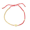 Casual Simple Style Eye 304 Stainless Steel Glass Rope Wholesale Drawstring Bracelets