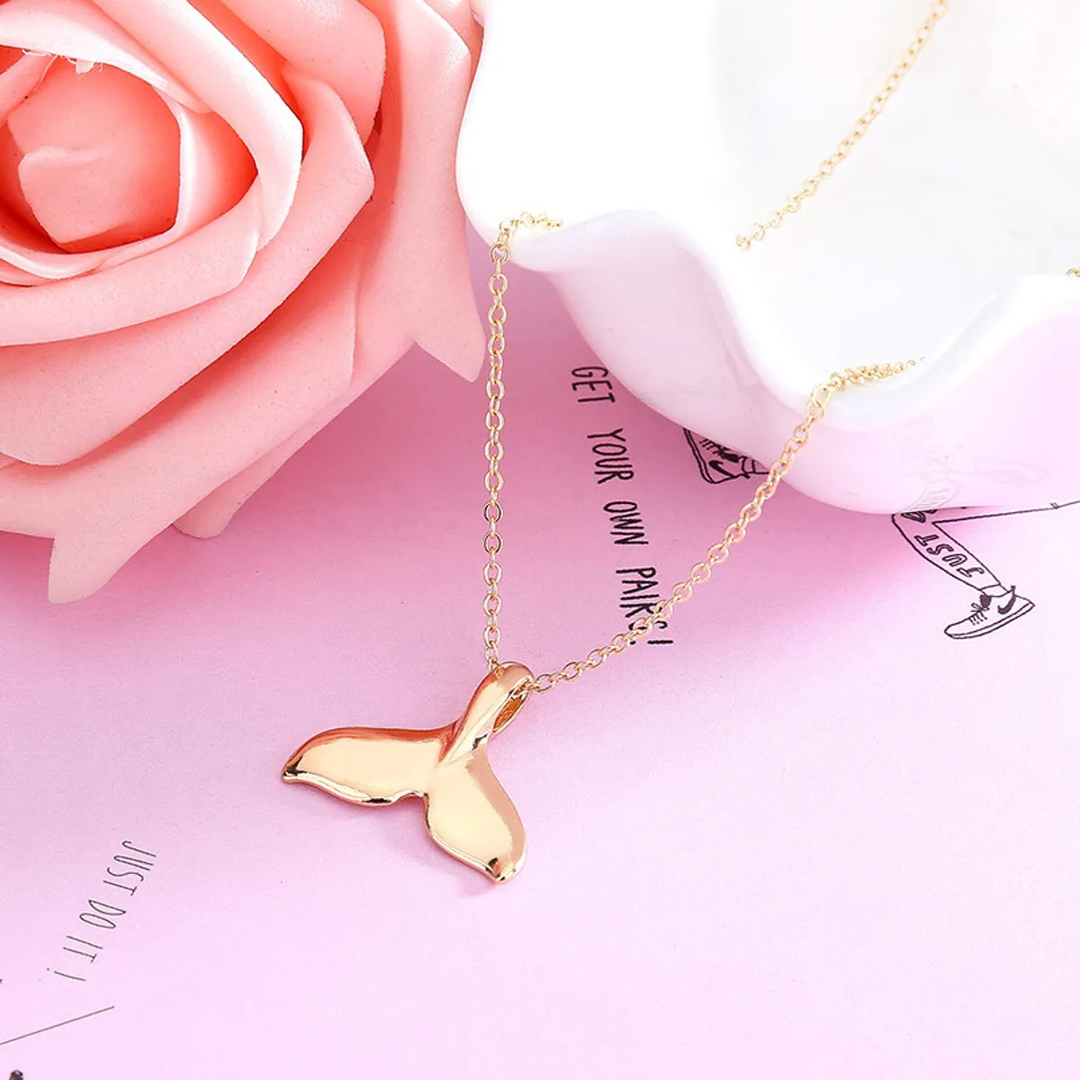 Casual Simple Style Fish Tail Alloy Wholesale Pendant Necklace