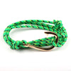 Casual Simple Style Fishhook Alloy Rope Layered Unisex Bracelets