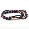 Casual Simple Style Fishhook Alloy Rope Layered Unisex Bracelets