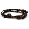 Casual Simple Style Fishhook Alloy Rope Layered Unisex Bracelets