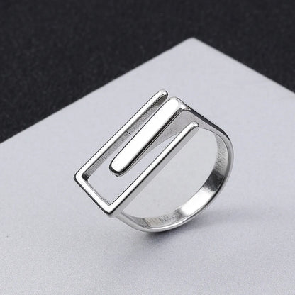 Casual Simple Style Geometric 201 Stainless Steel Polishing Unisex Open Rings