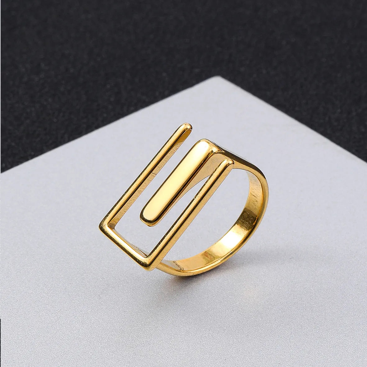 Casual Simple Style Geometric 201 Stainless Steel Polishing Unisex Open Rings