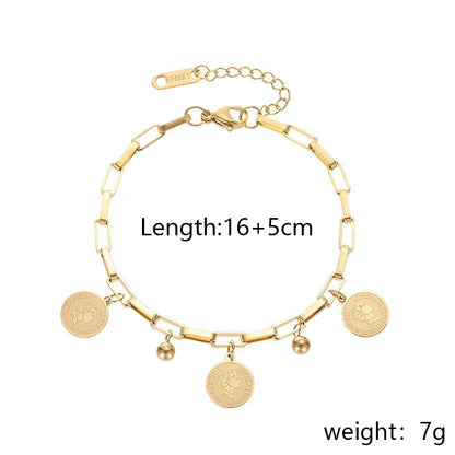 Casual Simple Style Geometric 304 Stainless Steel Gold Plated Bracelets In Bulk