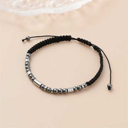 Casual Simple Style Geometric 304 Stainless Steel Rope Hematite Wholesale Bracelets