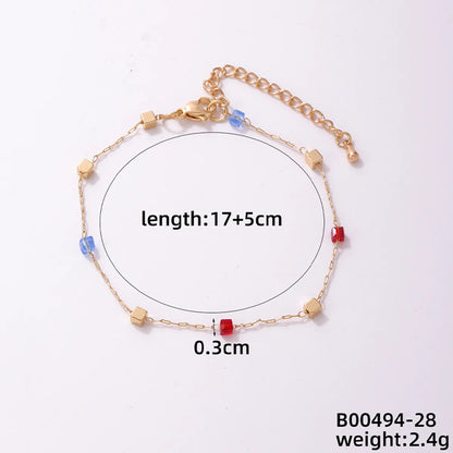 Wholesale Jewelry Casual Simple Style Geometric 304 Stainless Steel Copper K Gold Plated Bracelets