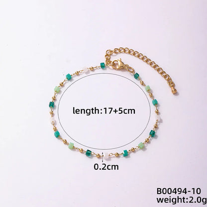 Wholesale Jewelry Casual Simple Style Geometric 304 Stainless Steel Copper K Gold Plated Bracelets