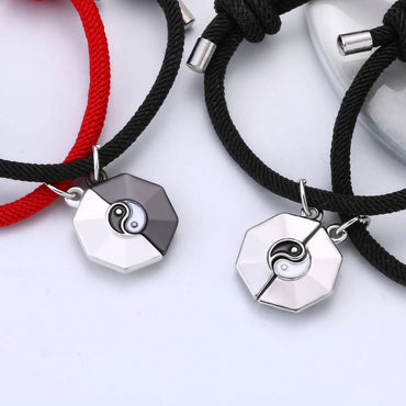 Casual Simple Style Geometric Alloy Plating Valentine's Day Couple Bracelets