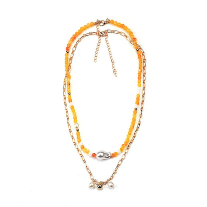 Casual Simple Style Geometric Alloy Seed Bead Wholesale Necklace