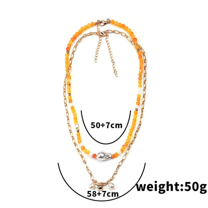 Casual Simple Style Geometric Alloy Seed Bead Wholesale Necklace